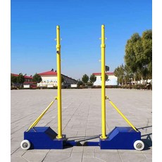 배드민턴 배구 족구 그물네트 지주대 기둥 거치대, 1개, 프레임블루+6.1m배드민턴네트(업그레이드)