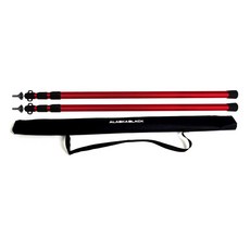 캠핑 슬라이드 가변 메인 폴대 2개 +가방, 레드