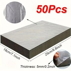 차량용 방음 매트 차량 열 차단 자가 접착 소음 감소 패드 도어 루프 엔진용, 1개