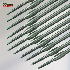 22pcs 정밀 녹색 디테일 페인트 브러시 세트 삼각형 그립 나무 손잡이 아트 아크릴 용 작은 미세 팁, 1개