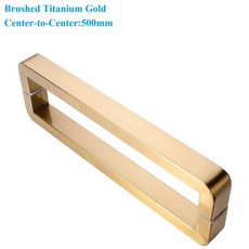 호환 1개 SUS304 유리 도어 바 풀 백투백 마운트 로즈 골드 화이트 블랙, 34 2Brushed Gold 500mm