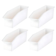 hillo 주방 하부장 다용도 바퀴형 트레이 4p, 화이트, 4개