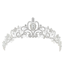 제이랑엘 큐빅 티아라 왕관, 1개, 실버