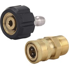 M MINGLE 압력 세척기 어댑터 세트 퀵 커넥트 건과 완드 M22 14mm 14인치