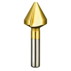 6피스 90° 트리플 플루트 티타늄 코팅 카바이드 챔퍼링 커터 티타늄 코팅 디버링 도구 DRINYOUNG (3 플루트 틴 6개(90°): 6.3mm 8.3mm 10, 3 플루트 틴, 10.5mm（60°）