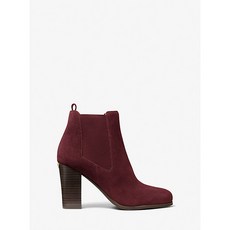 MICHAEL KORS Lottie Suede Ankle Boot 40F0LTHEES DARK BERRY
