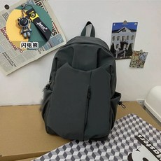 백팩 책가방 대학생 가방 배낭 블랙(펜던트 여행 없음) 대용량, D. 그레이  라이트닝 베어