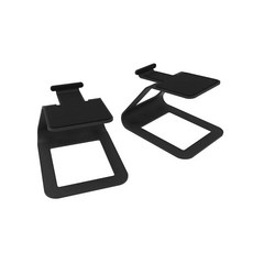 Kanto SE2 書架喇叭 C型通用腳架, 黑色, 1個