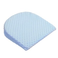 嬰兒哺乳枕墊 - 斜坡設計防溢奶，舒適柔軟寶寶抬高枕, 半圓藍色, 有機棉