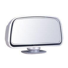 汽車輔助鏡 車用輔助后視鏡 新手倒車盲區360度旋轉廣角女司機輔助鏡小圓鏡, 銀色一對（可360度旋轉）, 1個