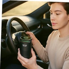 미니차량용공기청정기 에어큐원 차량용 공기청정기 냄새제거 자동차 정화기, 본상품