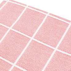 체크패턴피크닉용테이블보 방수방유캠핑용테이블시트 PEVA소재야외용식탁보 핑크
