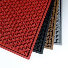 ECLATIS 43.2 x 33cm17 13인치 별 패턴 바 매트 커피 식기 도구 조리대 미끄럼 방지 청소 및 건조용 레드 33 303100, Red