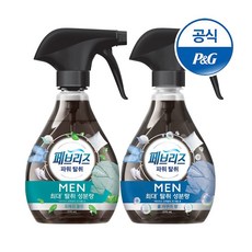 (~3/31 리뷰 1 500P) 페브리즈 섬유탈취제 포맨 용기형 370ml 2개, 370ml 쿨아쿠아향 2개[F130*2]