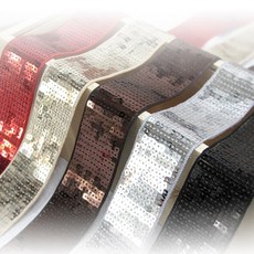 국산 스팽글테이프]뉴12줄스팽글-5colors (5000) bkn 스팽글바이어스 가방장식 의류장식 소품장식, 브라운