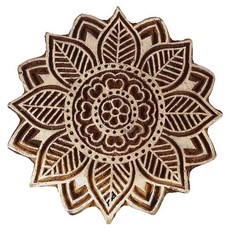 KNIT 니트wit 장식용 블록 꽃 인도 나무 스탬프 점토용 수제