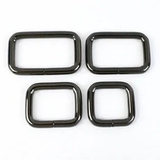10/20개 16-50mm 금속 가방 링 버클 바느질 스트랩 웨빙 트라이 글라이드 슬라이더 클래스프 벨트 키체인, 10 16mm 20Pcs, 12 F4-5-GunBlack