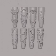 네일 템플릿 1Pc 바다 페르시 체인 뱀 로즈 해골 빈티지 3D 아크릴 금형 아트 장식 DIY 실리콘 ", 옵션08) MJ-106, 1개