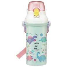 스케이터Skater 물통 어린이용 직접 마시는 480ml 플라스틱 원터치 식세기 대응 일본제 해피 스마일 레인보우 소녀 PSB5SANAG-A, 1개, 1ml, 상세페이지 참조