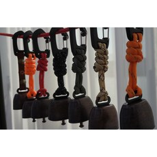 핸드메이드 Bear Bell 멧돼지 곰 경고용 종 야생동물 접근방지 베어벨, 빨강(반사광로프)