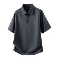 男夏季輕薄冰絲涼感短袖翻領 polo衫 彈力舒適透氣吸濕速幹排汗運動上衣