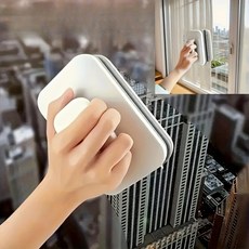 세컴 자석 유리창 닦이 사각 창문 청소 도구, 1개, 3~10mm 두께용