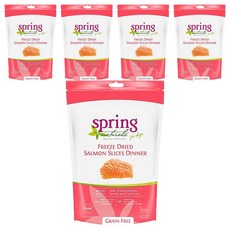 spring 曙光 全齡犬 無穀凍乾生食餐 鮭魚肉餅, 71g, 真實單一的蛋白質, 5包