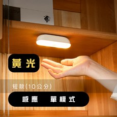 Shuma 感應小夜燈 USB充電人體感應燈 磁吸式照明, 1個, 感應短款-黃光(感應)
