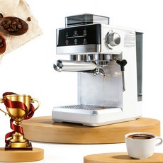 커피머신 전자동 에스프레소 머신 가정용 올인원 드립커피머신 우유거품기 프로그래머블 고출력, 1.8L/1350W, CM5520, Milan White, 1.8L/1350W