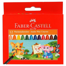 FABER-CASTELL 輝柏大象粗芯蠟筆, 1個, 12色