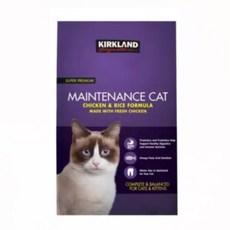 科克蘭 好市多 貓飼料 紫包 雞肉&米，全貓糧，益生菌配方，Omega脂肪酸, 11.34kg, 1個, 雞