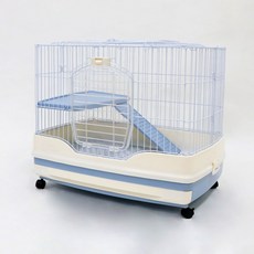 三隻小豬 PPS-155 紳灰堆砌屋塔房 上掀式兔籠 附移動輪子, 1個