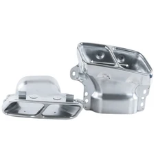 호환 호환 A45CLA45GLA45 AMG 사각 입 파이프 W색상 머 팁 레스 스틸 배기관에, 02 silver