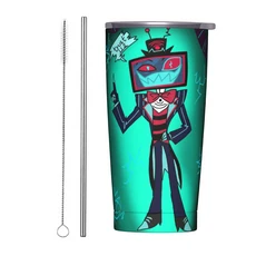 하즈빈 호텔스 알라스토르 복스 2 텀블러 빨대 포함 스테인리스 스틸 머그컵 이중벽 진공 단열 냉온용 20, 01 20OZ, 13 14