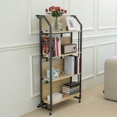 바퀴달린 다용도 접이식선반 4단 수납장 폴딩책장 선반 책장