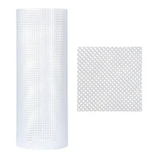 공예 비닐 봉투 메쉬 그리드 33x50CM 캔버스 가방 시트 블랙 화이트 천, White Small Grid, 1개