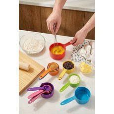 喚 HUAN 彩色量杯 量匙 十件組 加厚款 烘焙用具 量勺, 1個, 量匙五件組
