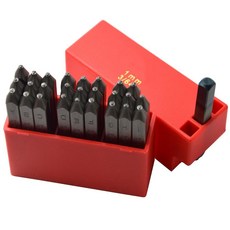 WKSTOOL 9pcs 헤비 듀티 스틸 스탬프 대문자 번호 5/64 2mm 핸드 스탬핑 시리얼 코드 알파벳 펀치 키트 주얼리 금속 판금 금형 제작용, 1mm Letter