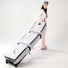스노우보드 휠백 스키백 바퀴 대용량 방수 보관, 150x36cm, TPU형광그린(사일런트탱크휠), 1개