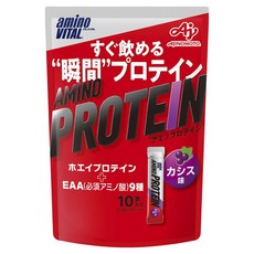 10 BCAA EAA 味之素 aminoVITAL 胺基酸蛋白 黑醋栗口味 袋裝, 1個, 10冊