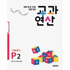 기타 하루 한 장 75일 집중 완성 교과연산 P2, 에듀히어로, 두줄수학연구소, 없음