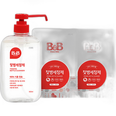 아기 천연 젖병 세제 액상 본품+리필x2, 1개, 600ml