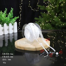 8 3 MM 珠鍊 串珠 珠鍊 珍珠紗 白 金 色 聖誕裝飾 聖誕樹掛件 diy材料, 8+3 紗珠鍊，5m, 1個