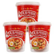 폭풍 컵떡볶이 구멍쌀떡, 3개, 175g