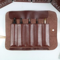 전각도 가죽케이스 전각 인장 수제도장 수산석 전각도가방, 1개