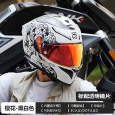 AGV K6 K6S 미러 클리어 호환 블루미러 레보 스모그, L. 벚꽃 무늬 흑백 투명, B. M