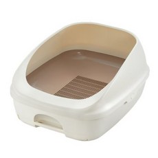 日本UNICHARM嬌聯半罩式加高雙層貓砂盆配備豪華-一週間消臭-適用分解式貓砂, 1個