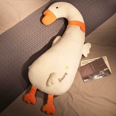 구스 다이노소어 공룡 유니콘 허스키 인형 긴 베개 거위 쿠션 허리 숙면, 핑크유니콘/S사이즈/약1m