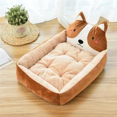 겨울 강아지 고양이 침대 소파 세탁 만화 애완동물 소형견 요크셔 테리어 캣텐 켄넬 애완용품, 1개