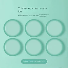 냉장고용 실리콘 도어 스톱 범퍼 패드 - 충돌 방지 보호 부드러운 핸들 쿠션 스티커 # 3660, 02 round 6pcs, 02 5 packs